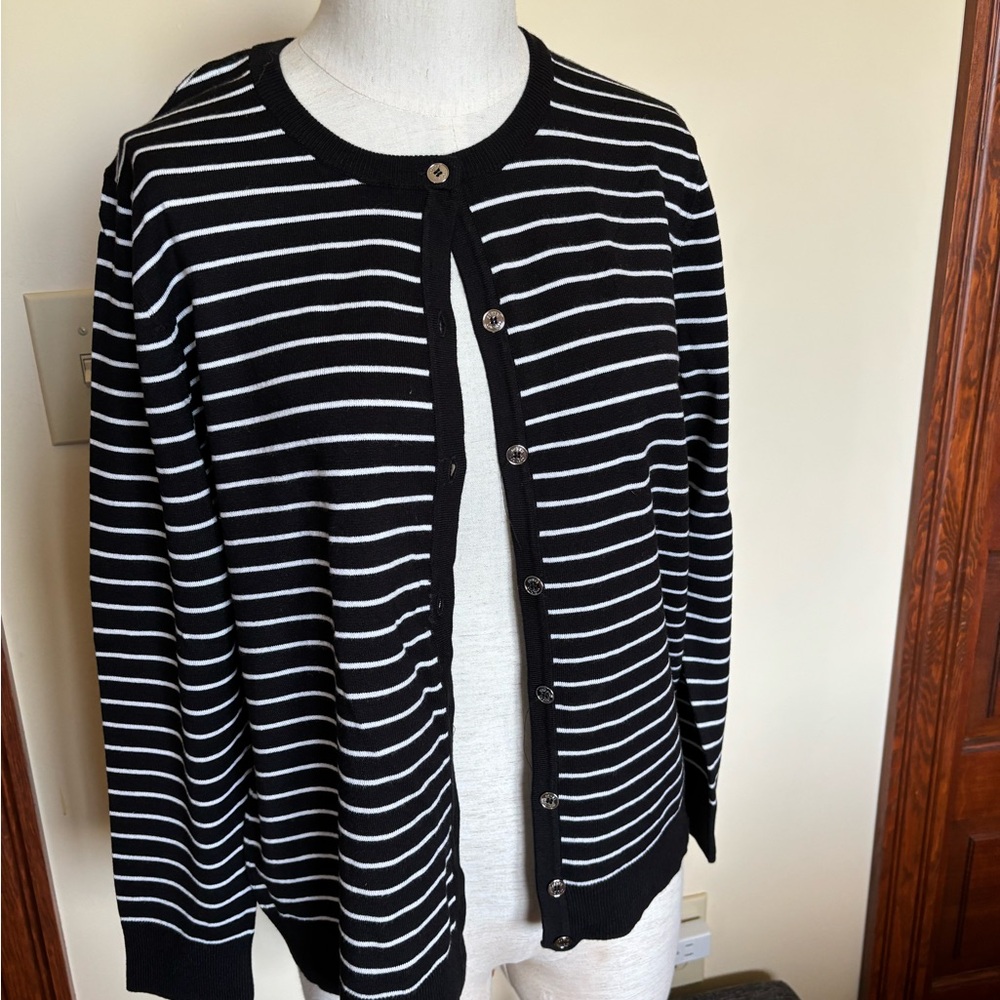 EUC Lightweight Black striped Sweatet